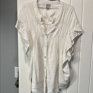 White Button-Up Blouse